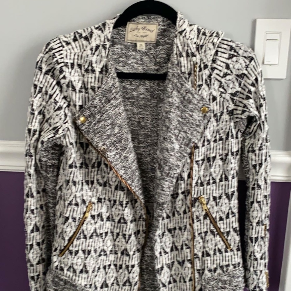 Black and White Lucky Brand Jacket